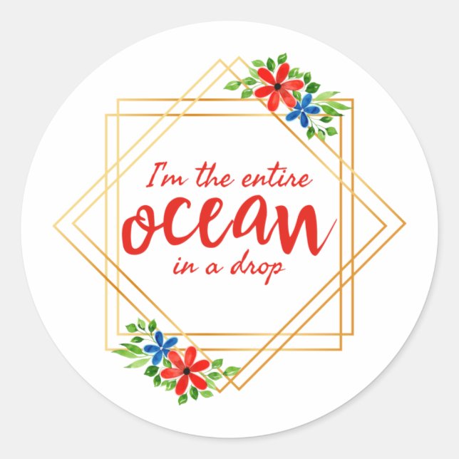 positive affirmations for self acceptance classic round sticker (Front)
