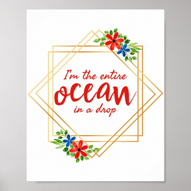 positive affirmations for self acceptance poster (Front)