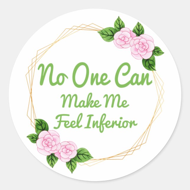positive affirmations for self care classic round sticker (Front)