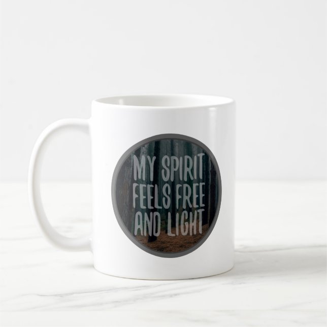 positive affirmations for self improvement coffee mug (Left)