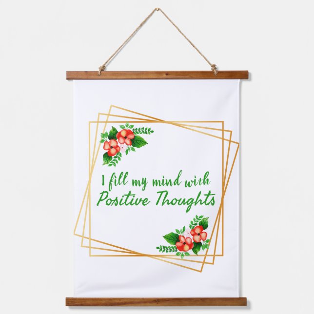 positive affirmations for self love and success  hanging tapestry (Front)