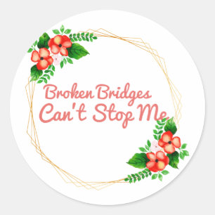 positive affirmations for success and self care classic round sticker