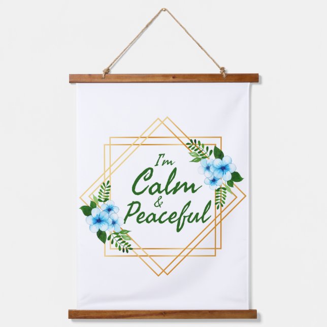 positive affirmations for the day  hanging tapestry (Front)