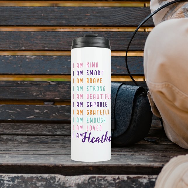Positive Affirmations For Women Personalised White Thermal Tumbler (Creator Uploaded)