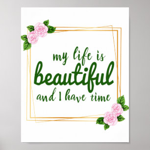 positive affirmations for work and life acceptance poster