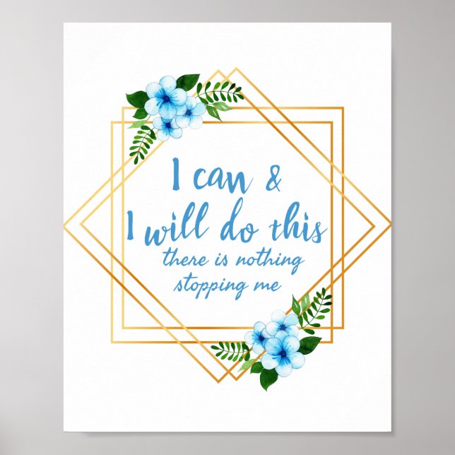 positive affirmations for work and self love poster (Front)