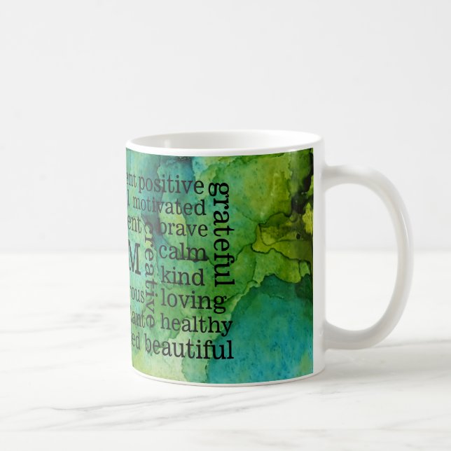 Positive Affirmations I AM Statements Coffee Mug (Right)