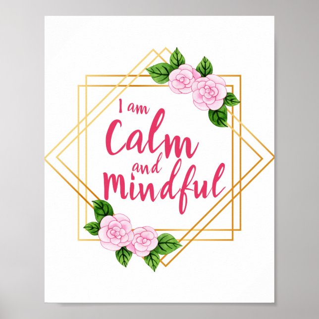 positive affirmations mental health and self love poster (Front)