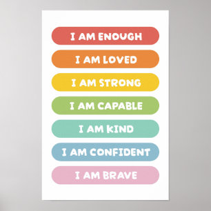 Positive Affirmations Poster