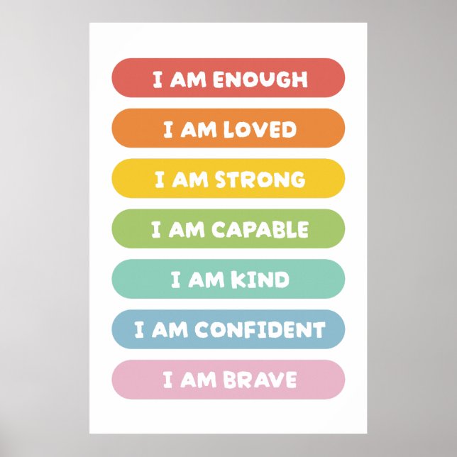 Positive Affirmations Poster (Front)