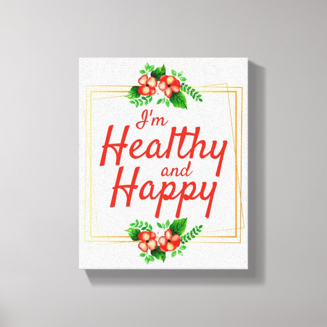 positive affirmations quotes for work and life canvas print (Front)