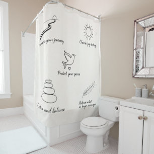 Positive Affirmations Shower Curtain