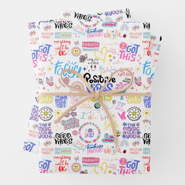 Positive Affirmations Wrapping Paper (In situ)