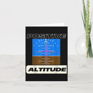 Positive Altitude Funny Pilots Aviation Card