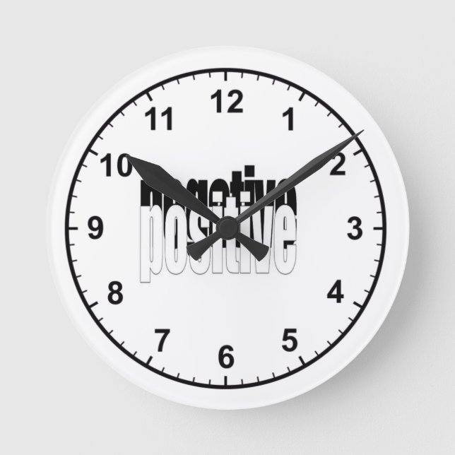 Positive And Negative Round Clock (Front)