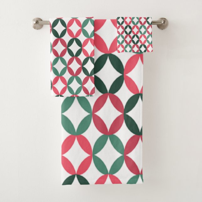 Positive and Negative Space  Bath Towel Set (Insitu)