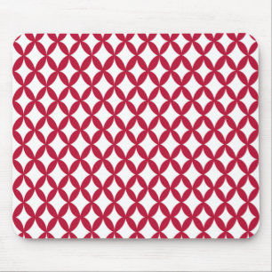 Positive and Negative Space Cranberry Mouse Mat