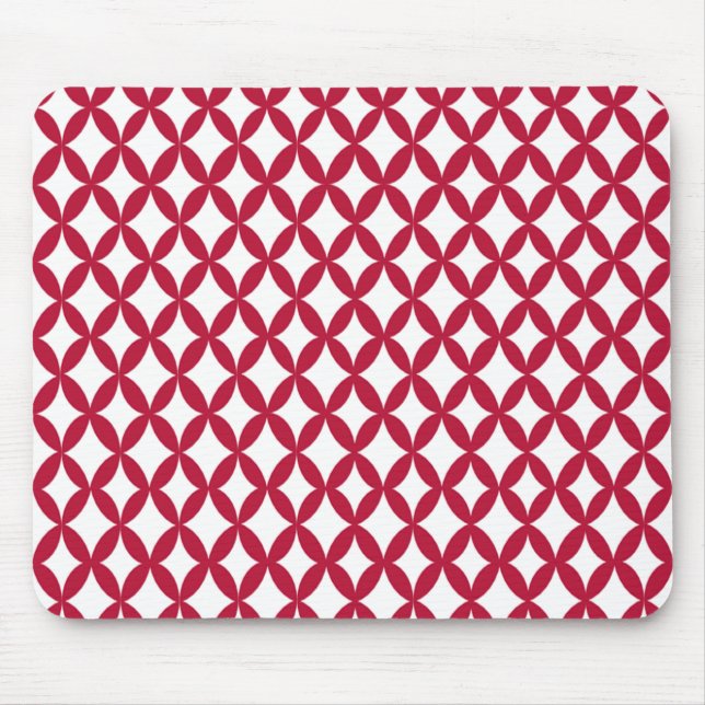 Positive and Negative Space Cranberry  Mouse Mat (Front)