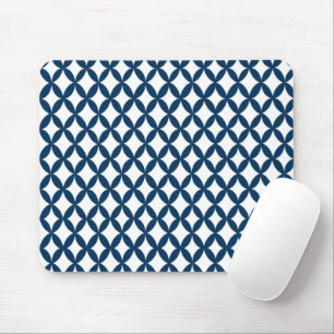 Positive and Negative Space Navy Mouse Pad