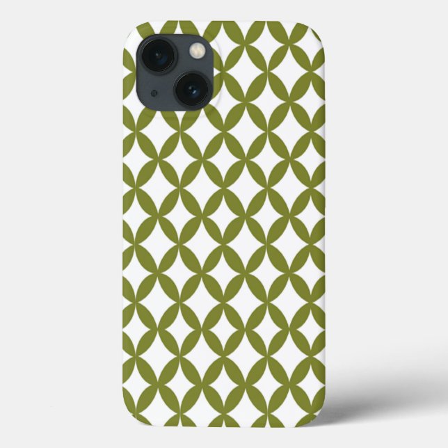Positive and Negative Space Olive Green  Case-Mate iPhone Case (Back)