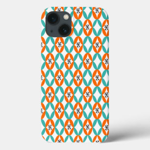 Positive and Negative Space - Orange and Teal iPhone 13 Case