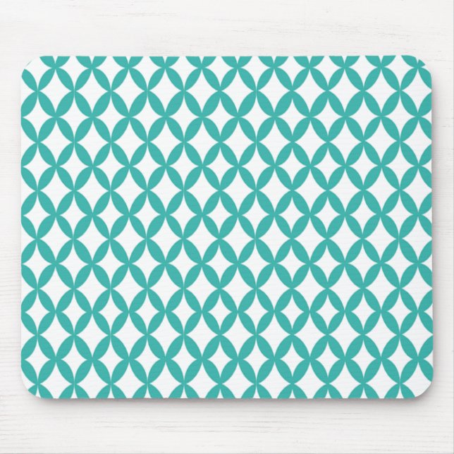 Positive and Negative Space Teal Mouse Mat (Front)