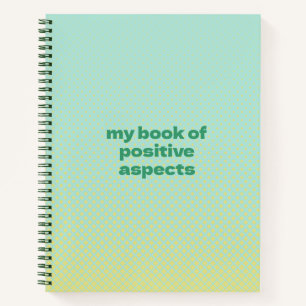 Positive Aspects Green Gradient Trendy Gratitude Notebook