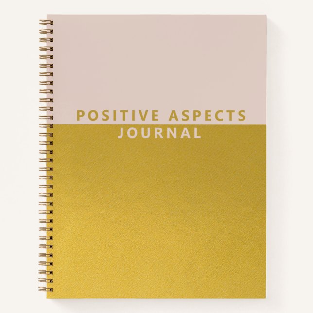Positive Aspects Minimalist Gold Foil Journal (Front)