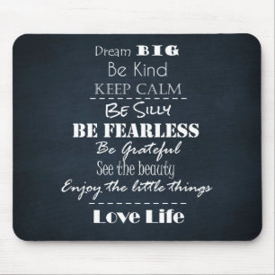 Positive Attitude Affirmations Quotes Mouse Mat