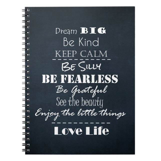 Positive Attitude Affirmations Quotes Notebook (Front)