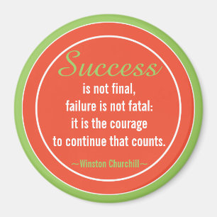 Positive Attitude-Churchill Quotation Motivational Magnet