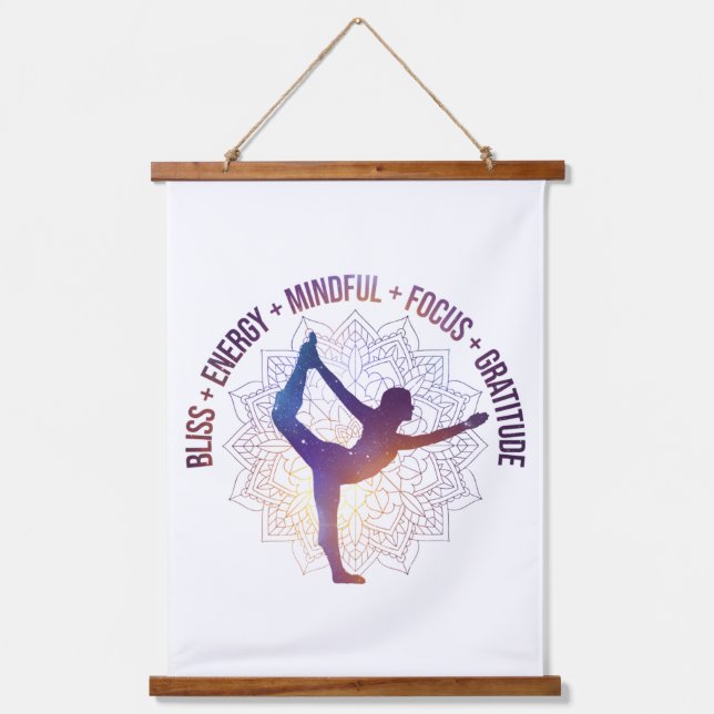 positive attitude inspirational vibes  hanging tapestry (Front)