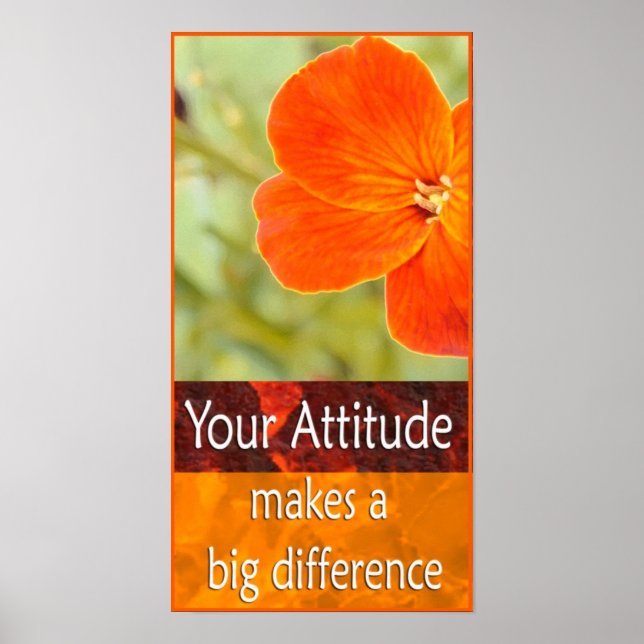Positive Attitude Motivational Poster (Front)