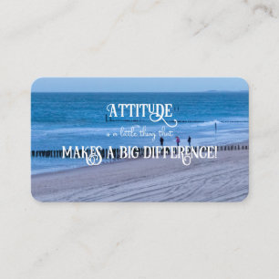 Positive attitude motivational quote life coaching business card