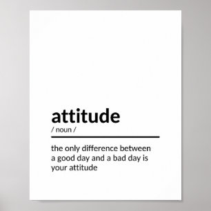 Positive Attitude Quote Poster