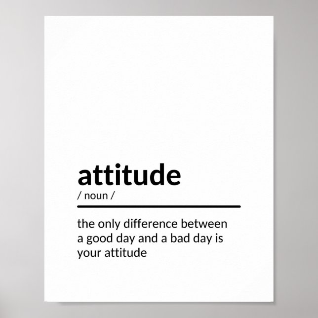 Positive Attitude Quote Poster (Front)