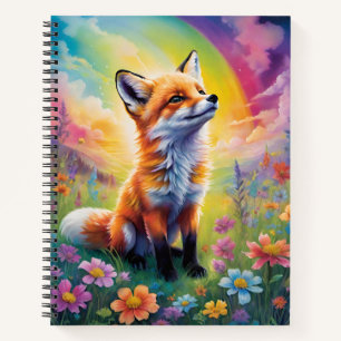 Positive Attitude Red Fox Pup Notebook