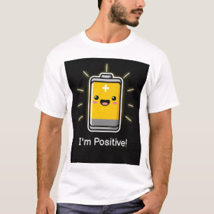 Positive Battery Engineer Humour Tech Gift T-Shirt