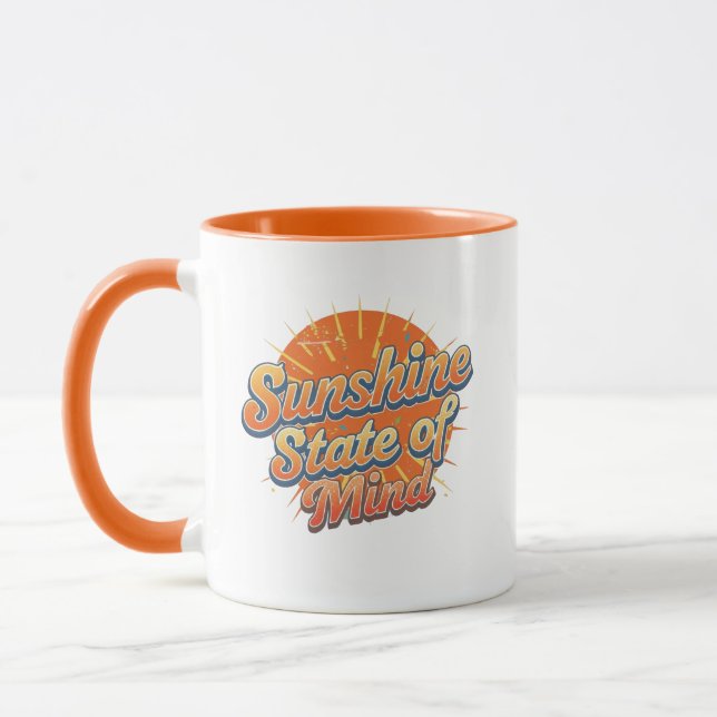 Positive Beach Vacation Typography Mug (Left)