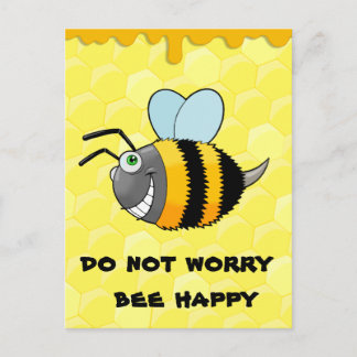positive bee postcard