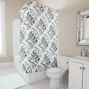 Positive Body Image, Love Your Skin Shower Curtain