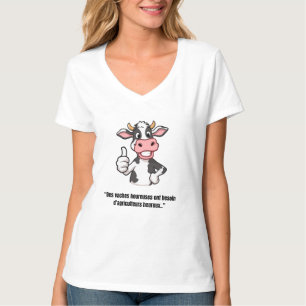 Positive Cow – Funny Cartoon T-shirt
