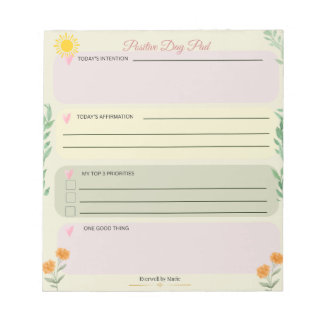 Positive Day Pad - Daily Intention, Affirmation
