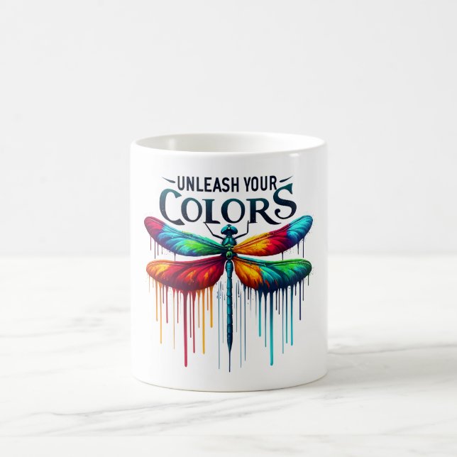 Positive Dragonfly Affirmation Coffee Mug (Center)