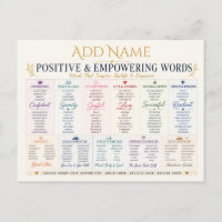 Positive & Empowering Words Typograpy