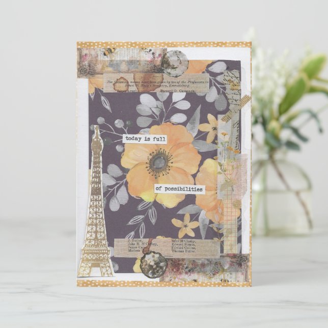 Positive Encouragement Inspirational Greeting Card (Standing Front)