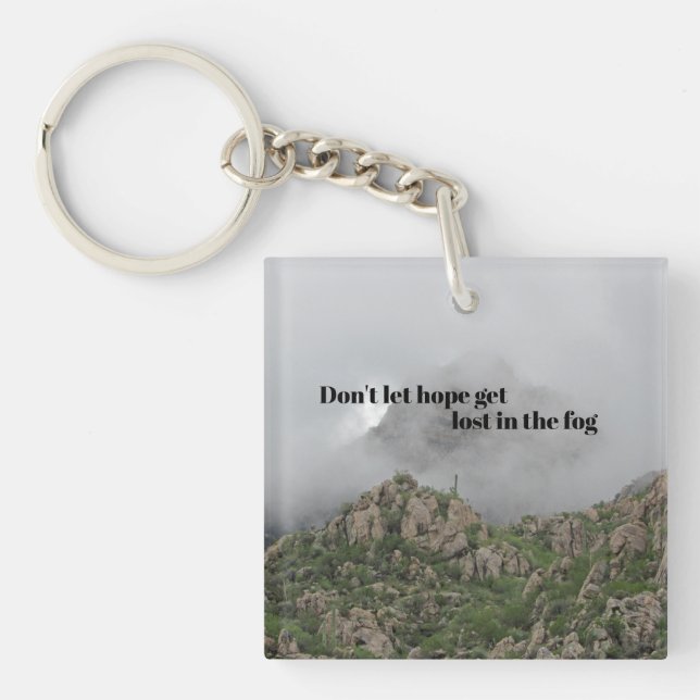 Positive Encouraging Don't Lose Hope Motivational Key Ring (Front)