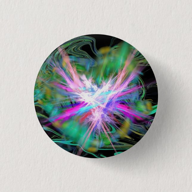 positive energy 3 cm round badge (Front)
