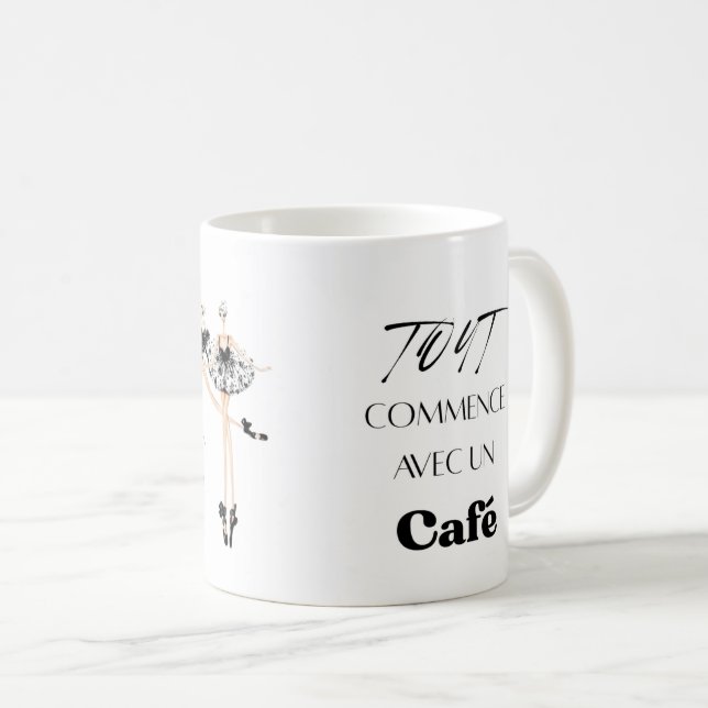 Positive Energy Coffee Mug for Work and Study  (Front Right)