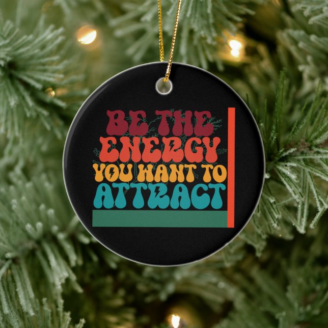 Positive Energy Graphic Design  Ceramic Tree Decoration (Tree)